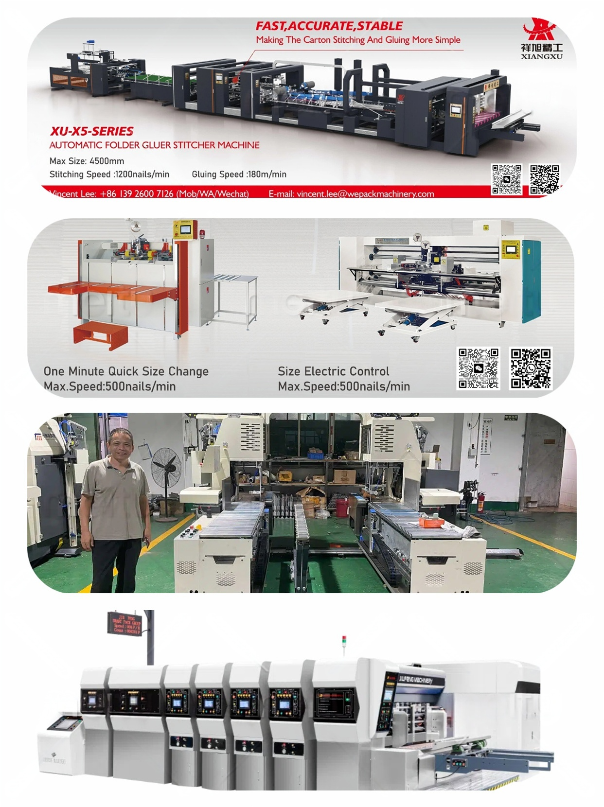 calidad Grapadora automática de Gluer de la carpeta fábrica