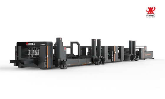 Cosidora de pegamento automática de carpeta negra con doble costura para la fabricación de cajas