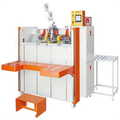 Máquina de costura automática de doble servo para conseguir cajas de cartón que cuentan automáticamente y se apilan fácilmente