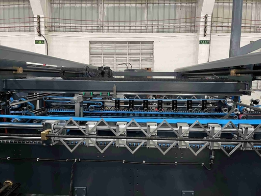Máquina de costura de carpetas de cartón de pegamento totalmente automática con alimentación por cinturón de succión