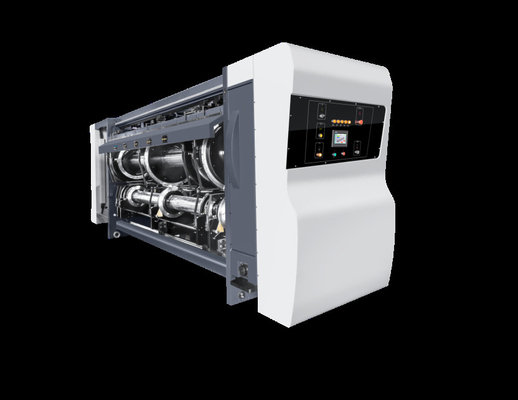 G6-1224 Transferencia de vacío del borde de plomo 4 Impresora a color + Slotter + Cortador a presión + Vibrator + Empalme