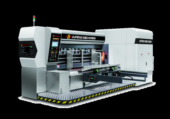 Máquina de impresión superior de transferencia de vacío G6-0924 Alimentador de borde de plomo 4 impresora a color + cerradora + cortadora de matriz + pegador de carpeta en línea